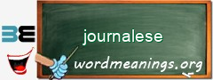 WordMeaning blackboard for journalese